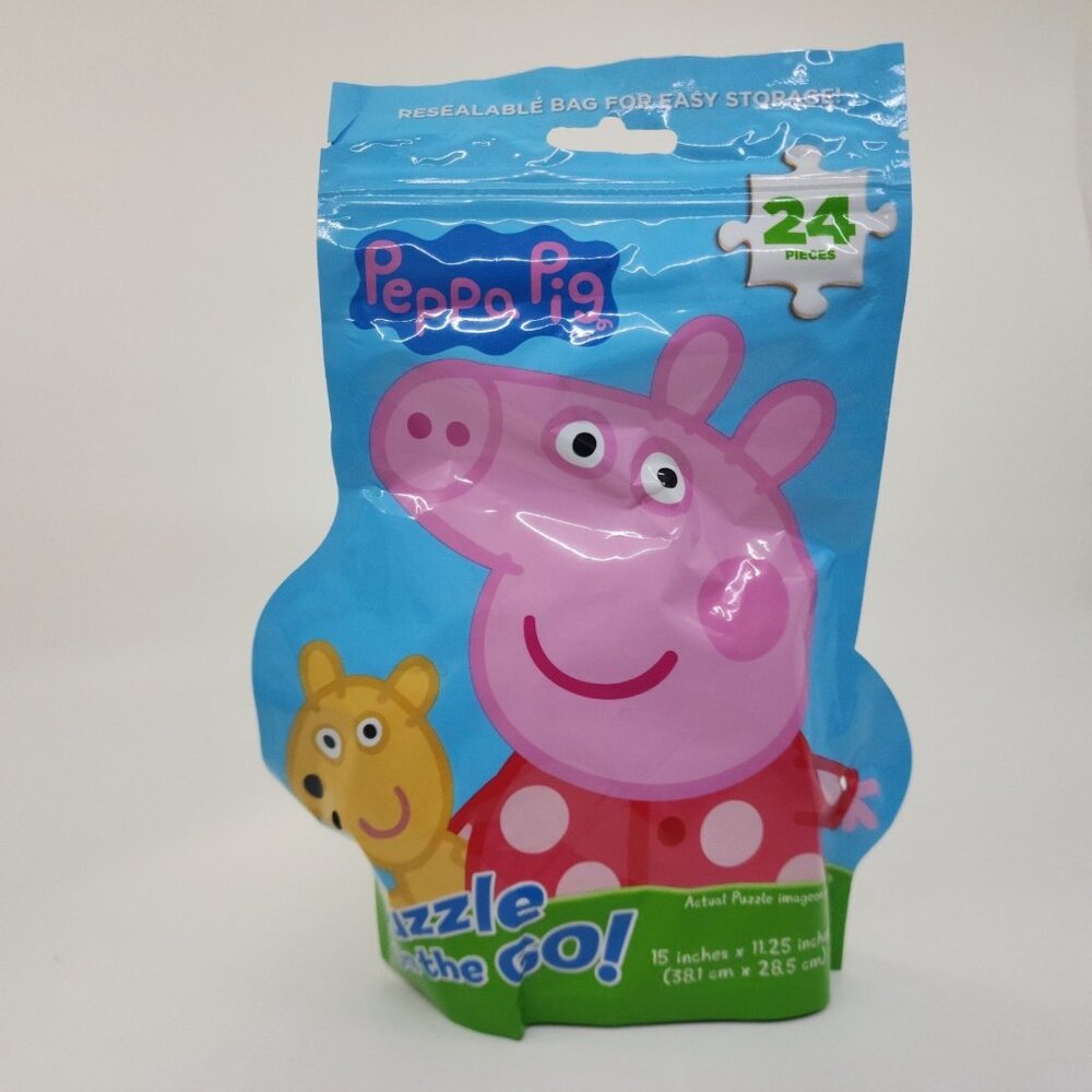 Peppa Pig Puzzle On The Go 24 Piece Resealable Travel Bag